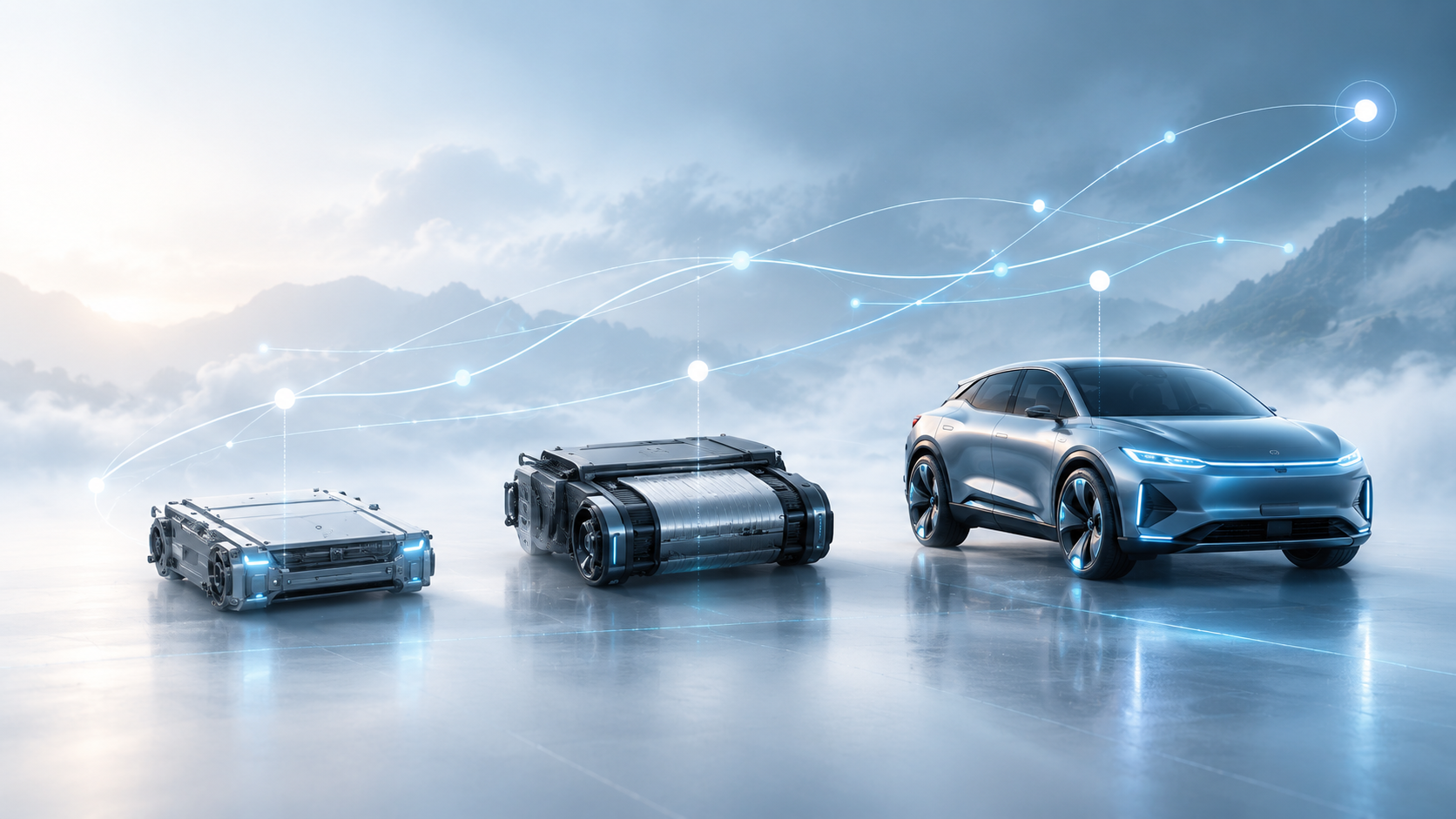 Technological evolution of a system across several product generations.